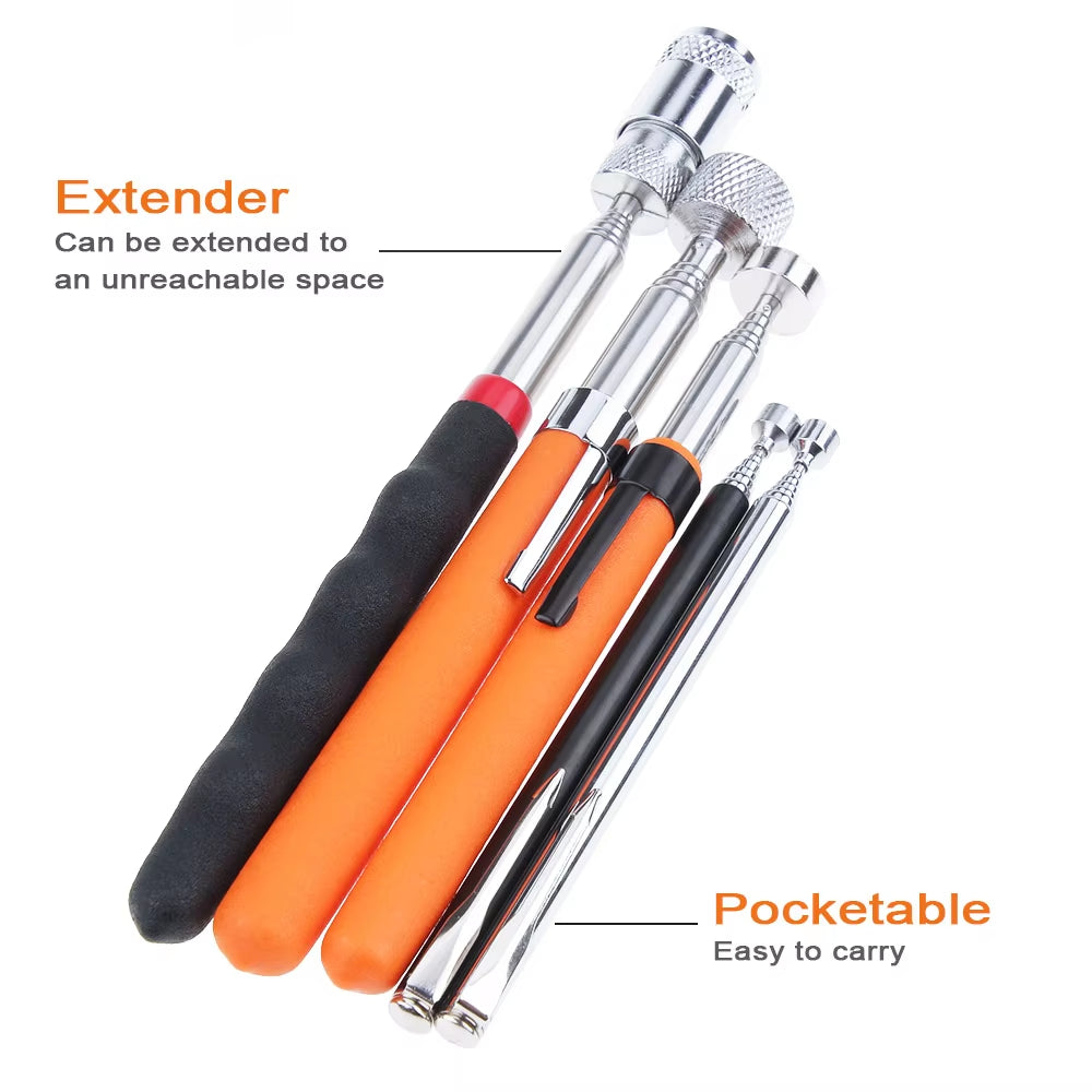 Mini Portable Telescopic Magnetic Magnet Pen Handy Tool Capacity for Picking up Nut Bolt Extendable Pickup Rod Stick