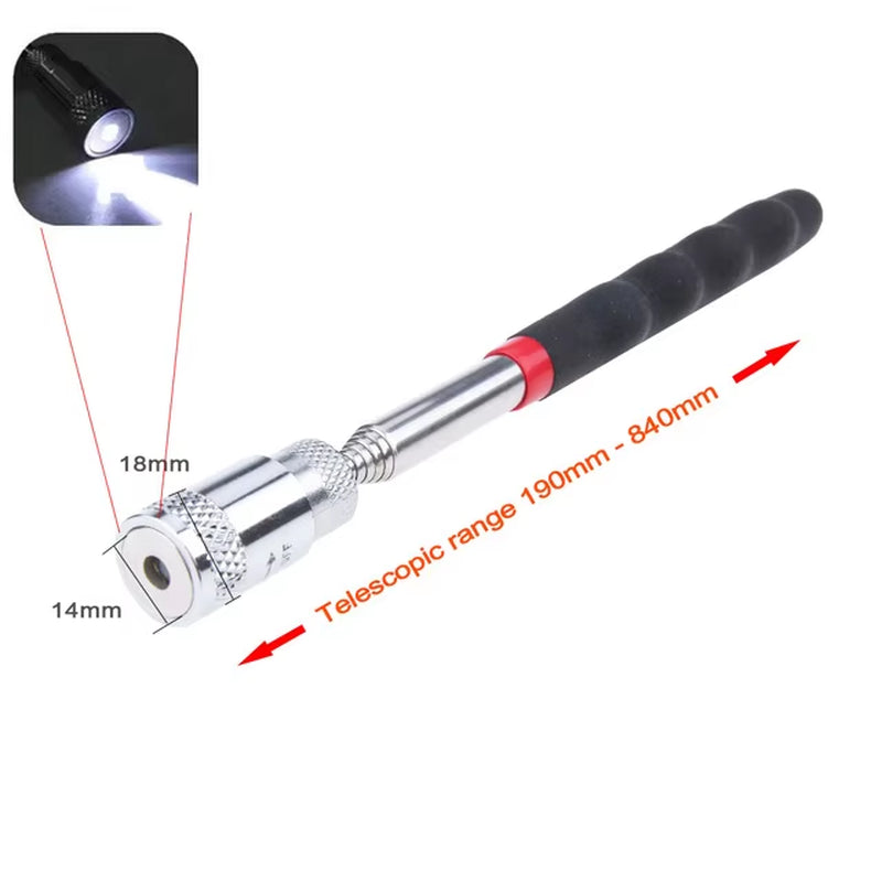 Mini Portable Telescopic Magnetic Magnet Pen Handy Tool Capacity for Picking up Nut Bolt Extendable Pickup Rod Stick